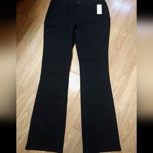 Style & Co. Curvy Fit Black Stretch Denim Boot Leg Jeans Women's Size 10L